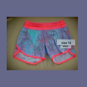 Ivivva Girl by Lululemon 🍋Relay Racer Short drawstring liner pocket colourful s